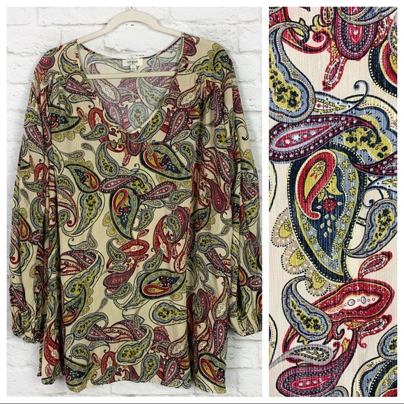 Umgee Dresses & Skirts - Umgee Boho Paisley Oversized Flowy Tunic MiniDress